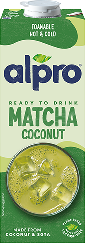 Matcha, kokosų ir sojų gėrimas