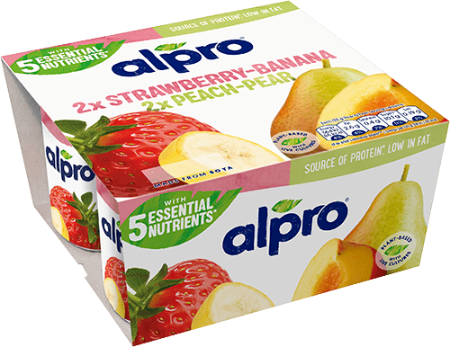 Strawberry-banana & peach-pear