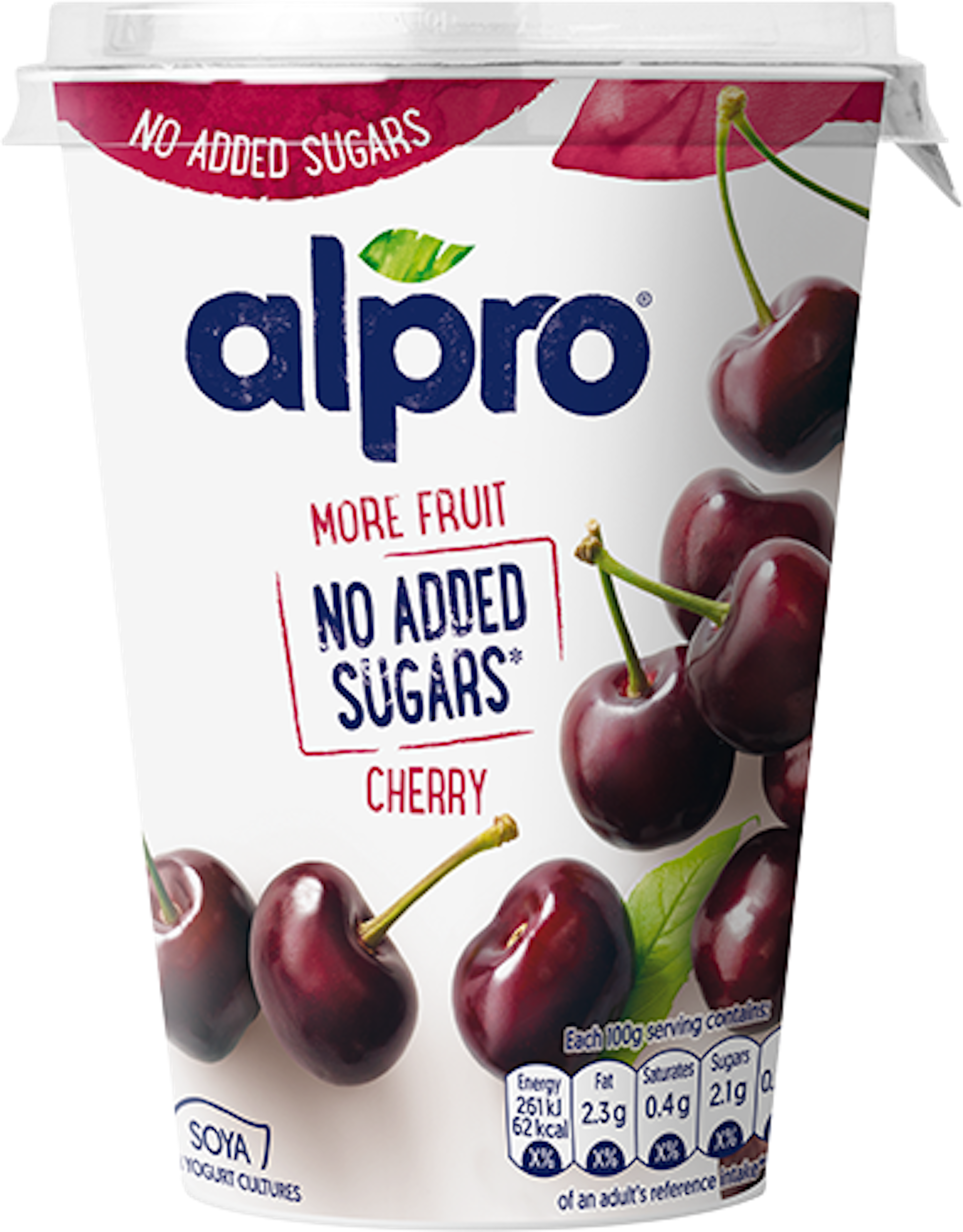 More fruit, no added sugars cherry