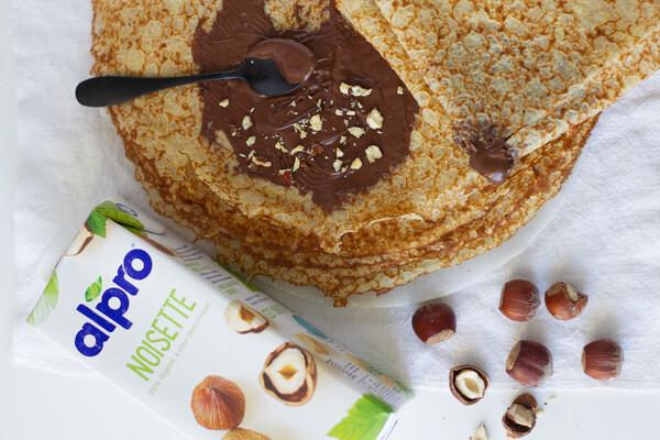Crêpes vegan à la boisson végétale noisette (sans œuf, ni lait)
