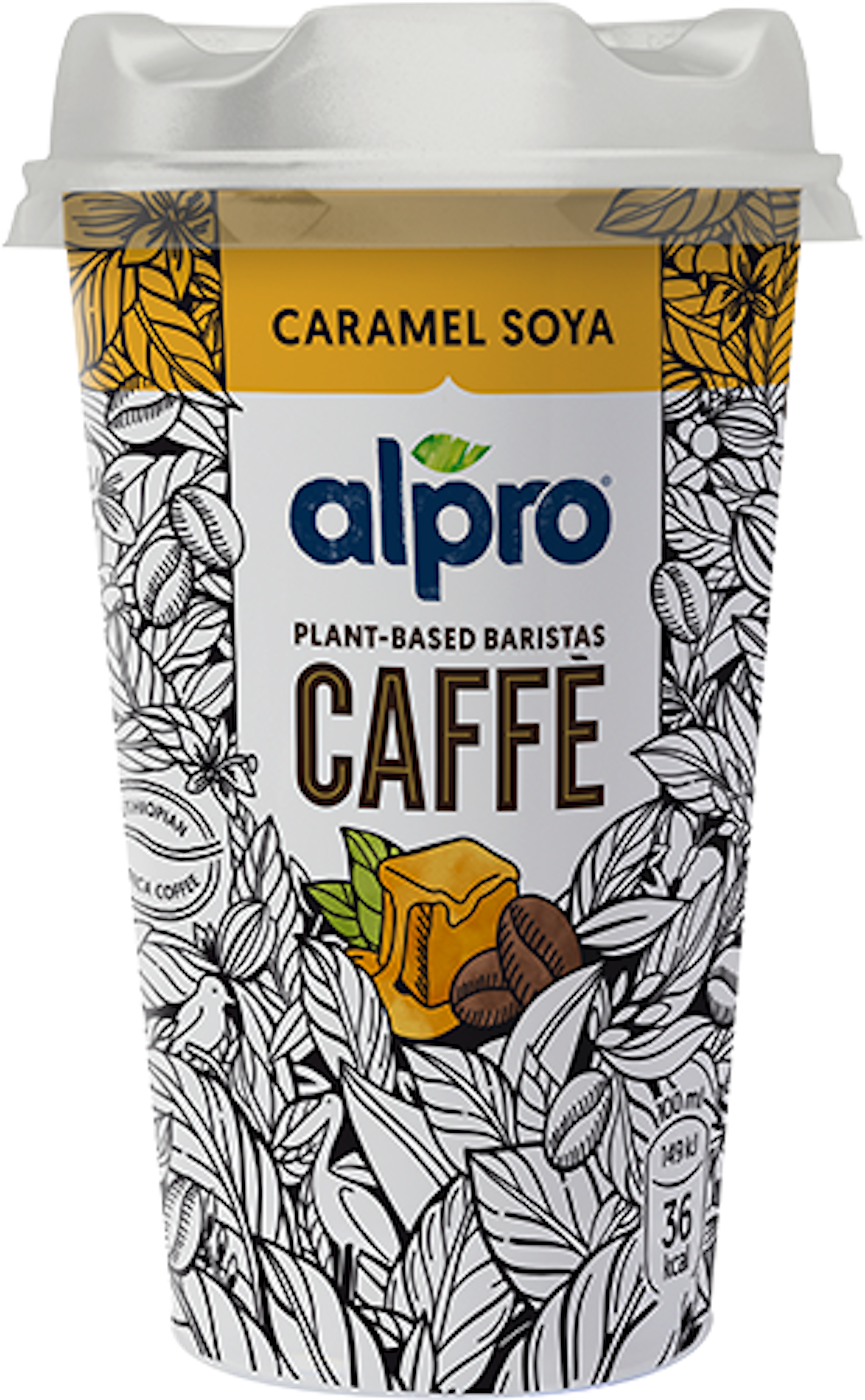 Alpro káva ze sójového nápoje s karamelem