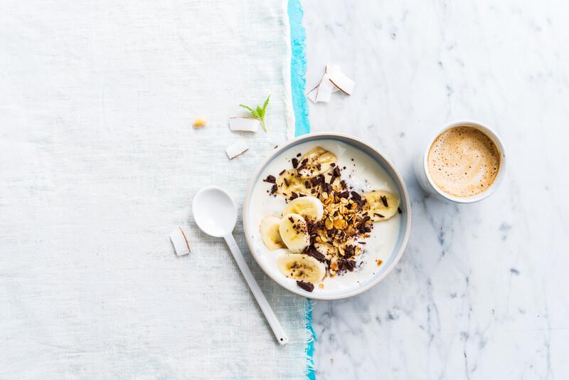 Granola med banan og sjokolade