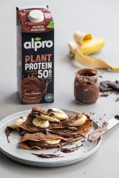 Vegan Chocolade-Banaan Pannenkoeken