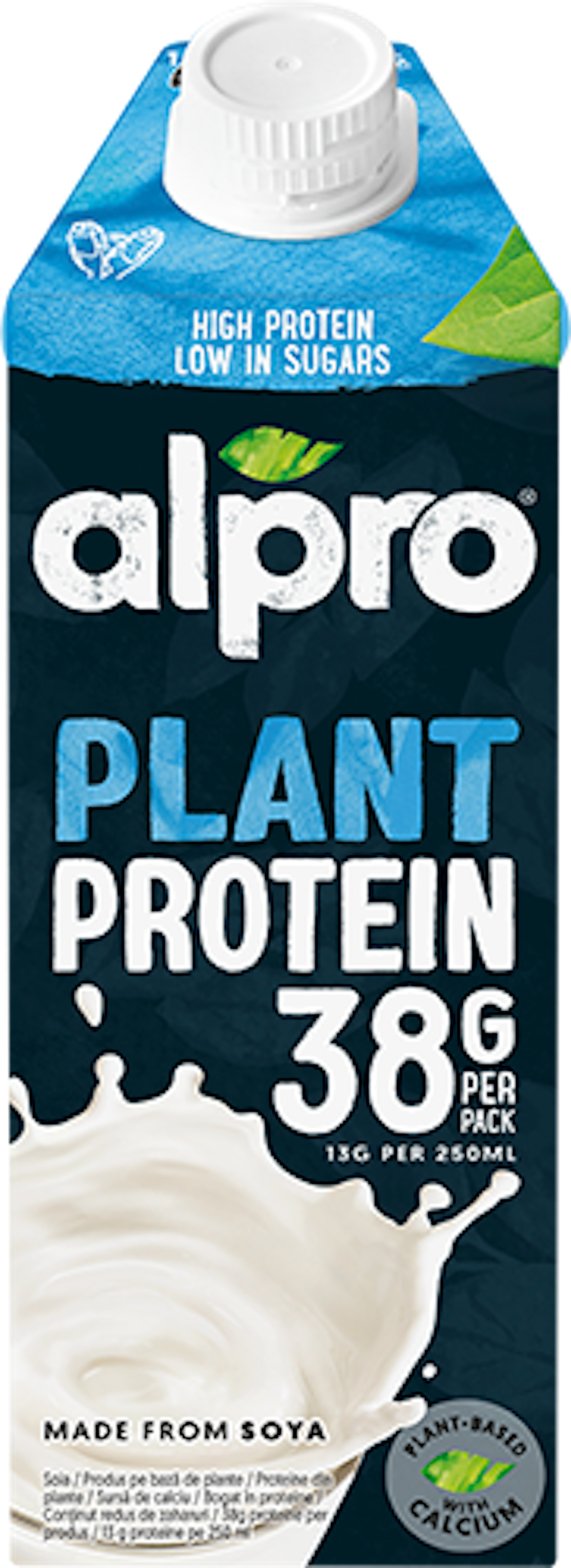 Alpro plain soya high protein drink 750ml
