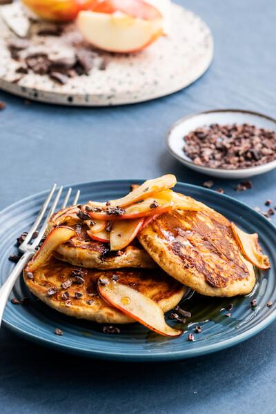 Pancakes véganes aux pommes