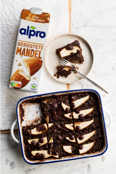 Brownies mit gebackenen Haferflocken