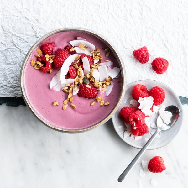 Vanille Himbeer Smoothie Bowl