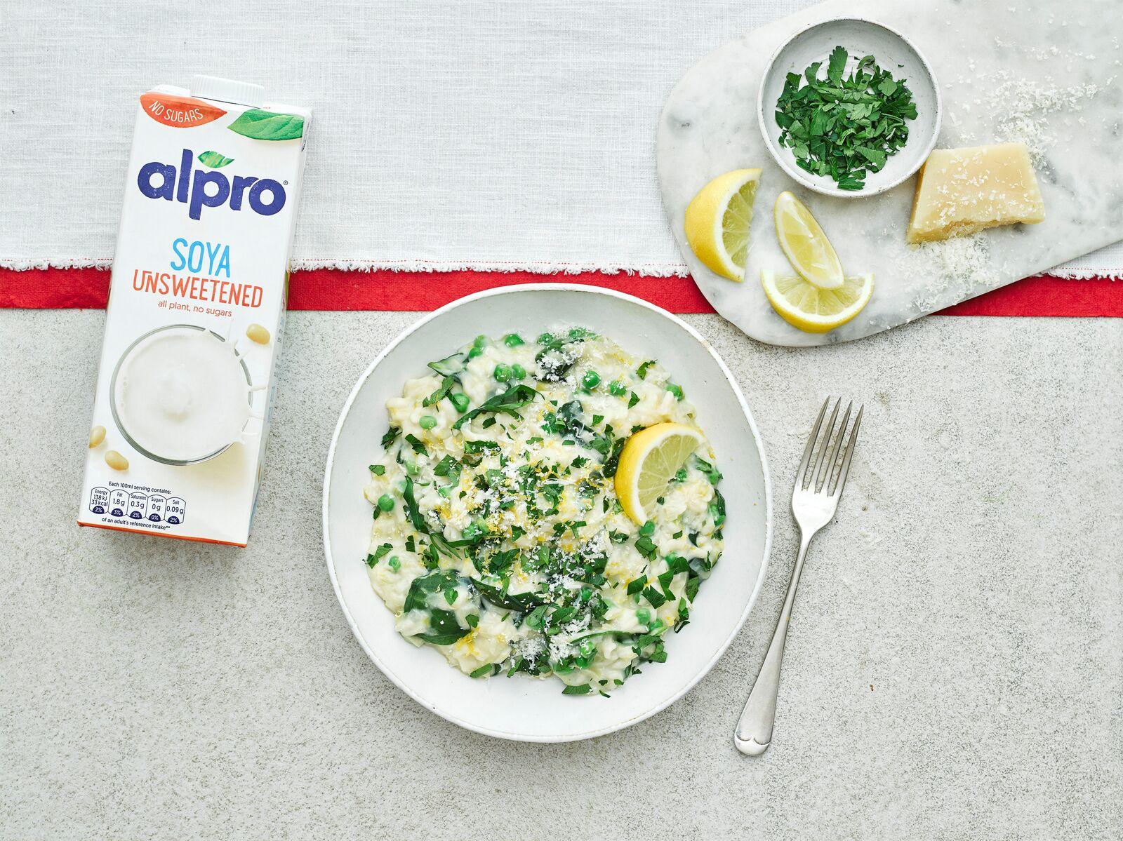 Creamy Leek, Pea and Spinach Risotto