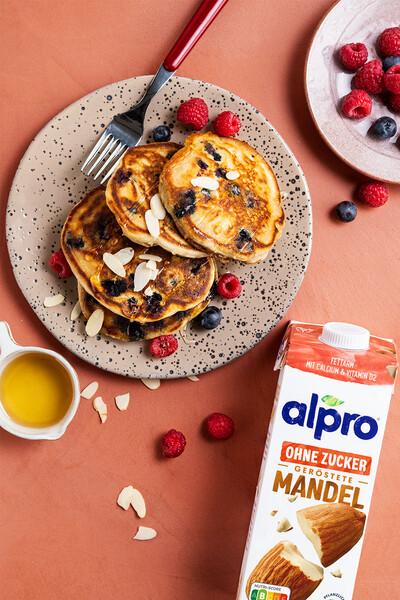 Fluffige Blaubeer Pancakes