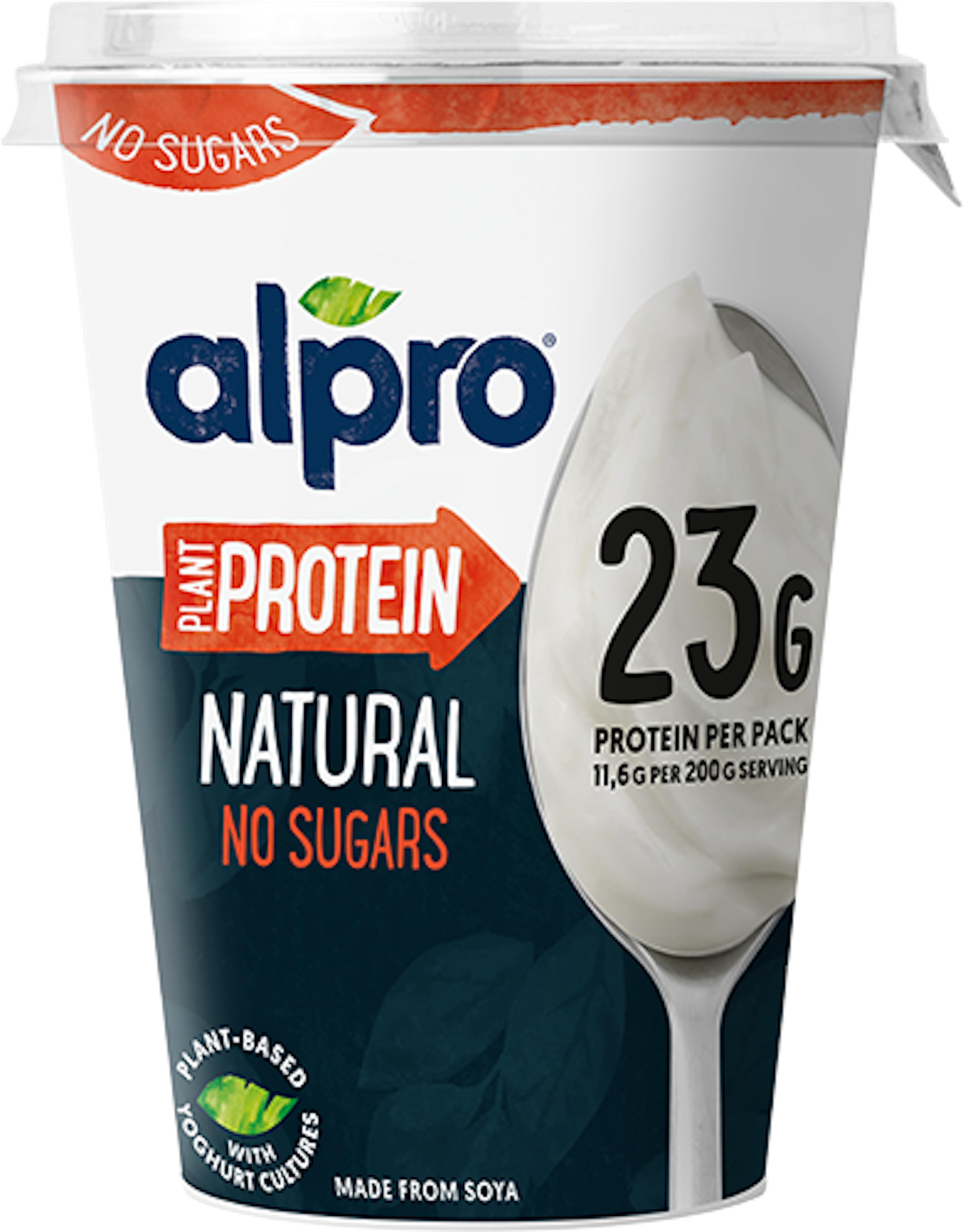 Alpro Natural High Protein 400g, sokeriton