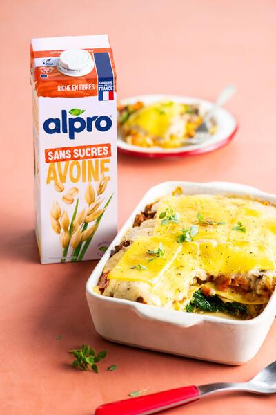 Lasagnes végétales & lentilles épicées