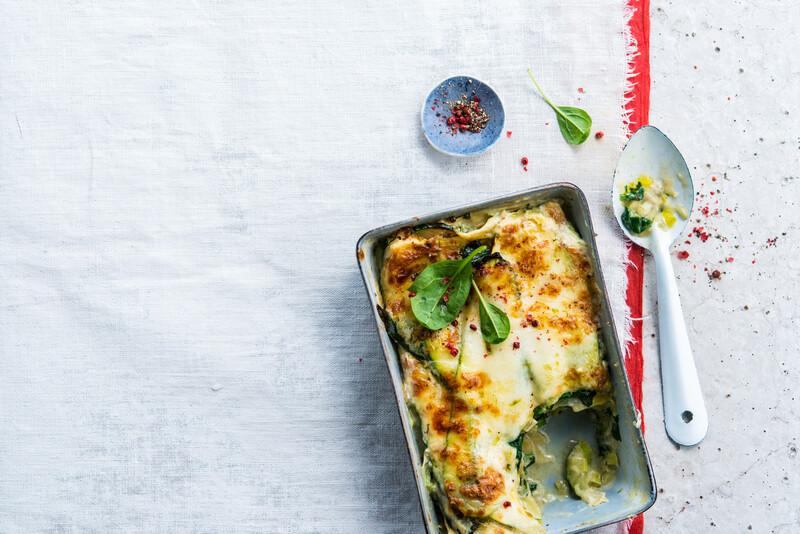 Grüne Veggie-Lasagne