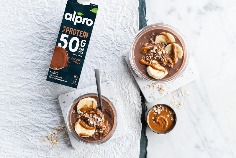 Overnight Oats με φυστικοβούτυρο