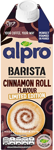 Alpro limited edition barista Cinnamon Roll flavour