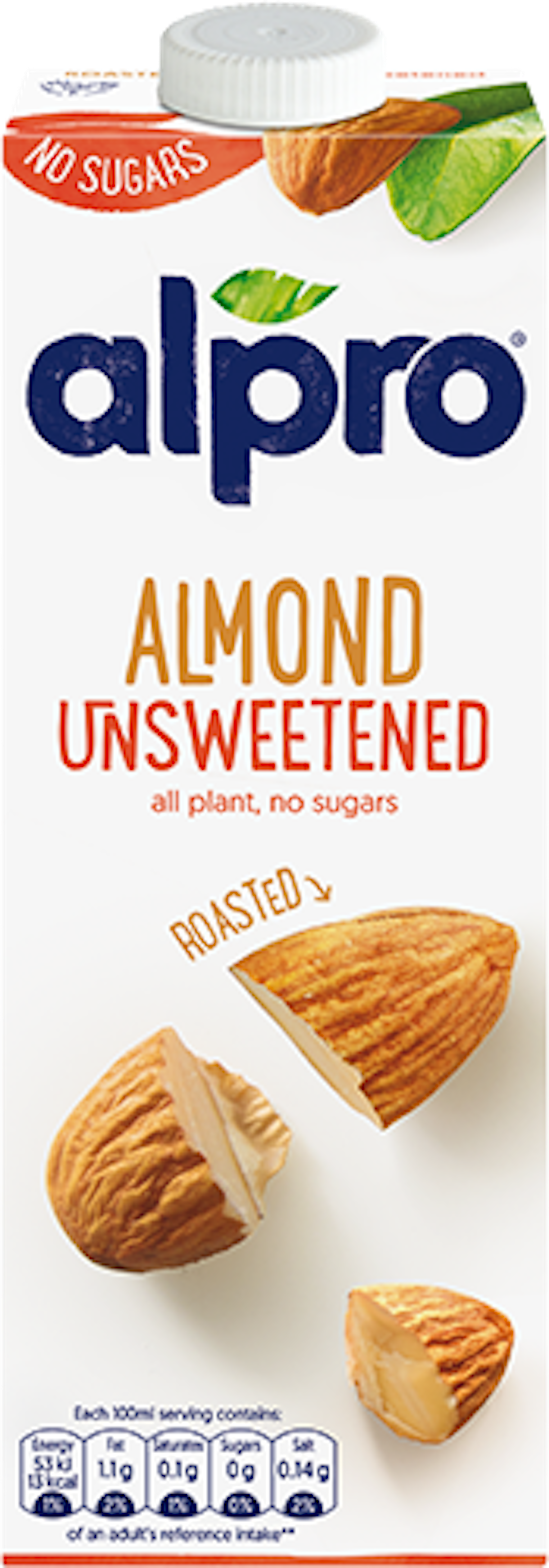Almond unsweetened roasted 1 liter