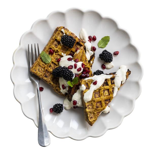 Vegan wafel wentelteefjes