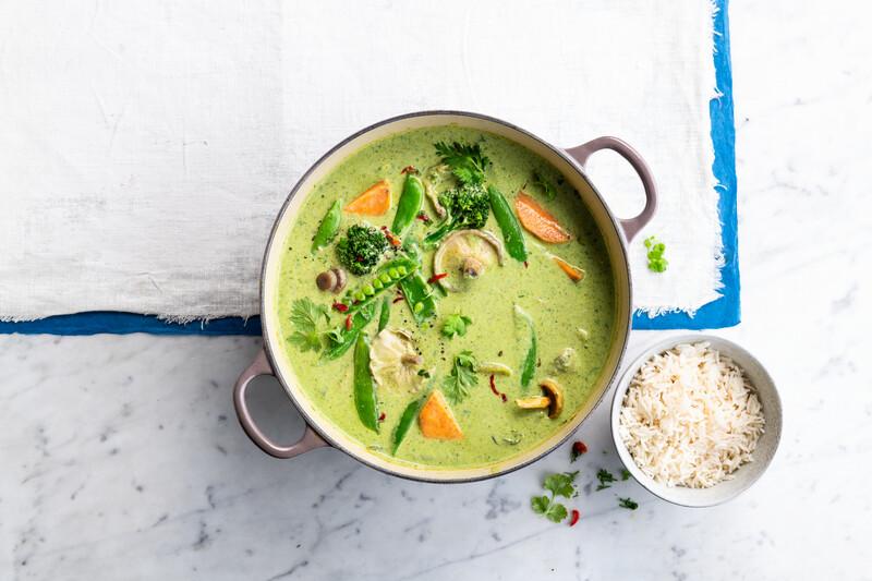Curry verde de verduras