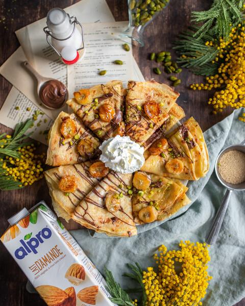 CrĂŞpes au lait d'amande (sans lait)