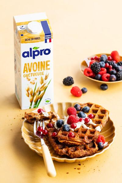 Gaufres de pain perdu végétariennes