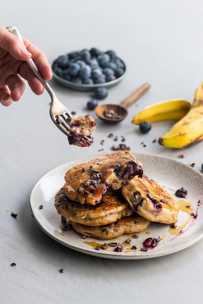 Fluffy Pancakes Al Mirtilli