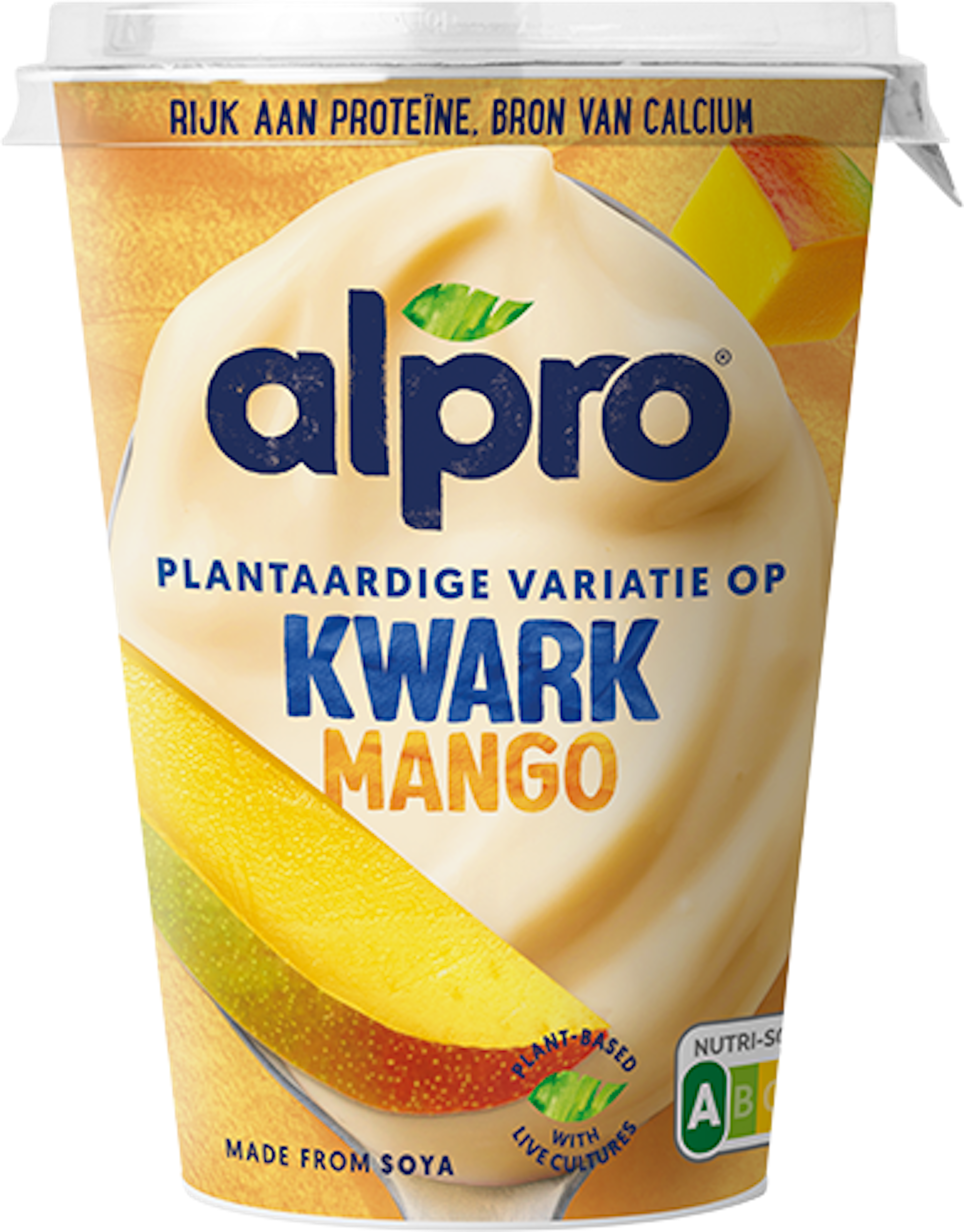 Alpro plantaardige variatie op kwark mango
